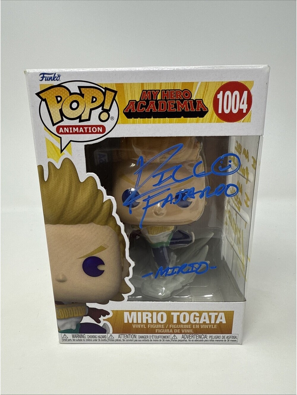Mirio Togata Funko Pop #1004 Signed By Ricco Fajardo